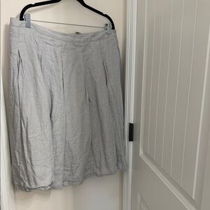 Talbots Light Gray Pleated A-Line Skirt